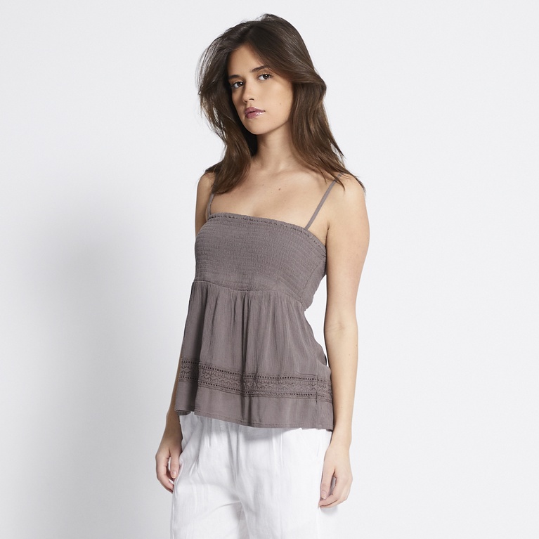 Smock top "Blanche" Light Brown